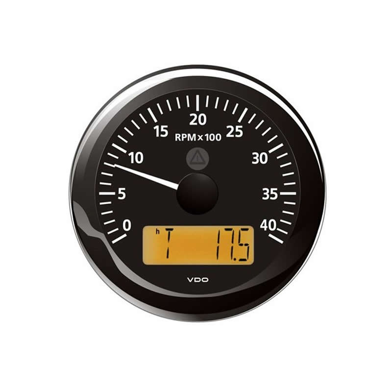 VDO ViewLine Tachometer 4.000 RPM Black 85mm